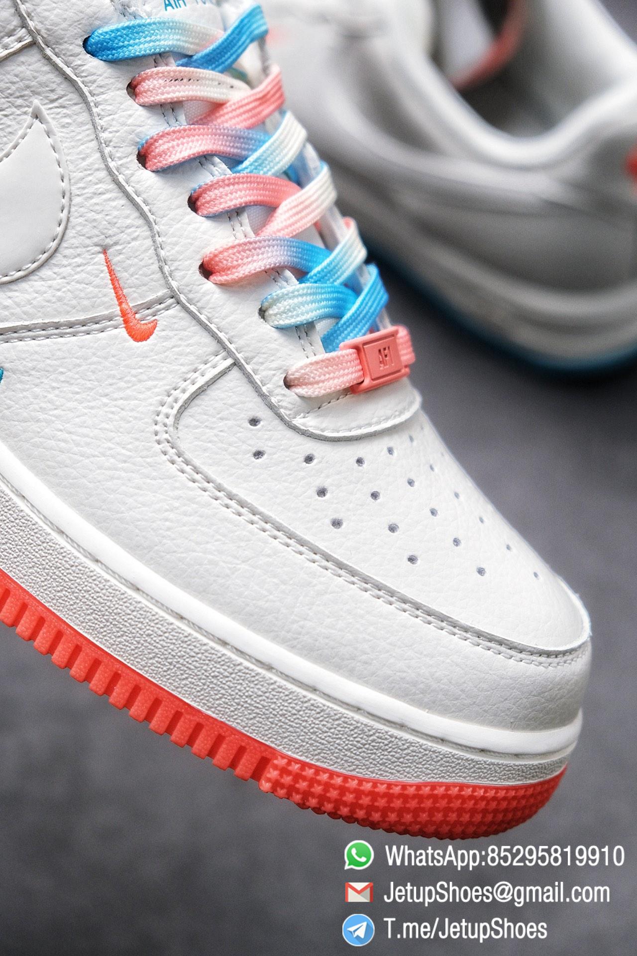 RepSnkrs Air Force 1 07 SU19 SKU CT1989 103 Summit Blue Solar Red Gradient Shoelace Best Replica Sneakers 05