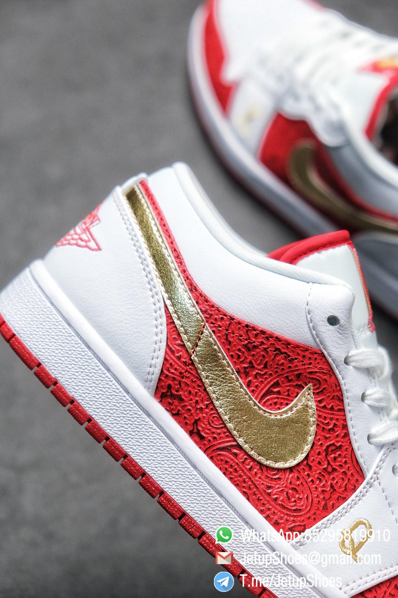 RepSnkrs Air Jordan 1 Low SE Spades White Leather Base Red Rubber Outsole Embroidered letters K Q Best Replica Sneakers 05 RepSnkrs Air Jordan 1 Low SE Spades White Leather Base Red Rubber Outsole Embroidered letters K Q Best Replica Sneakers 05