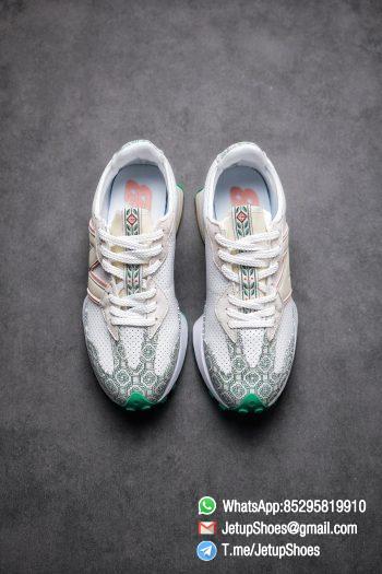 Replica Sneakers New Balance 327 Casablanca x 327 Munsell White Green Retro Running Shoes SKU MS327CAB Best RepSneakers 02