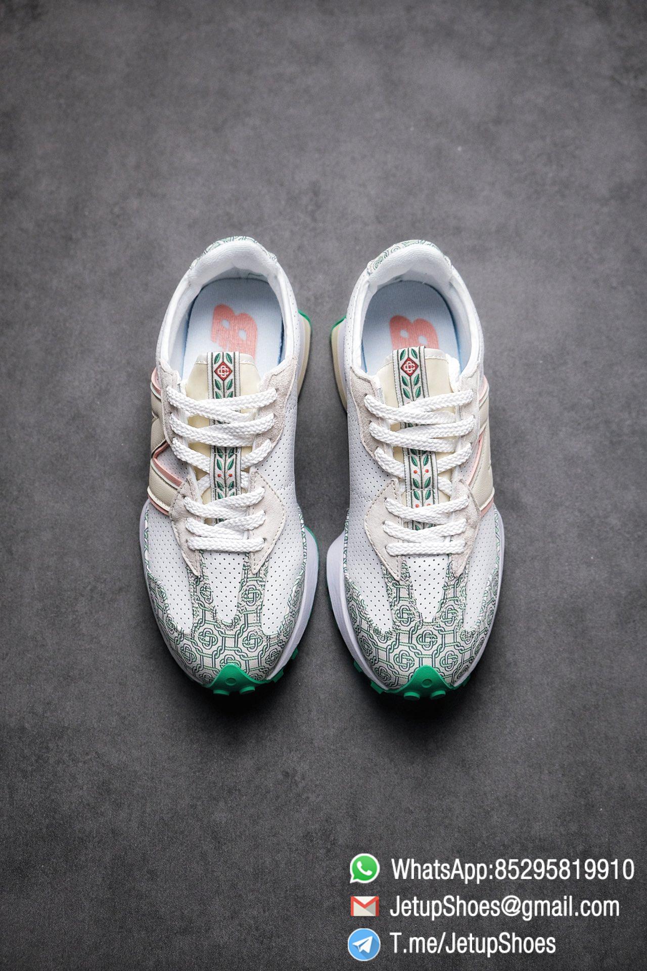 Replica Sneakers New Balance 327 Casablanca x 327 Munsell White Green Retro Running Shoes SKU MS327CAB Best RepSneakers 02 Replica Sneakers New Balance 327 Casablanca x 327 Munsell White Green Retro Running Shoes SKU MS327CAB Best RepSneakers 02