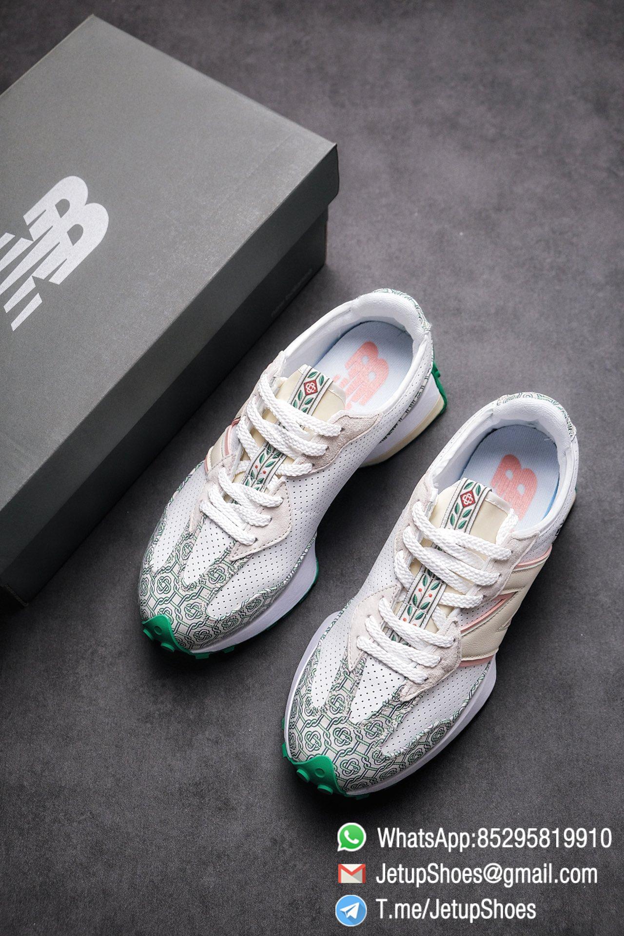 Replica Sneakers New Balance 327 Casablanca x 327 Munsell White Green Retro Running Shoes SKU MS327CAB Best RepSneakers 04 Replica Sneakers New Balance 327 Casablanca x 327 Munsell White Green Retro Running Shoes SKU MS327CAB Best RepSneakers 04