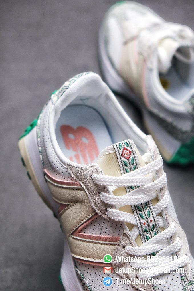 Replica Sneakers New Balance 327 Casablanca x 327 Munsell White Green Retro Running Shoes SKU MS327CAB Best RepSneakers 06