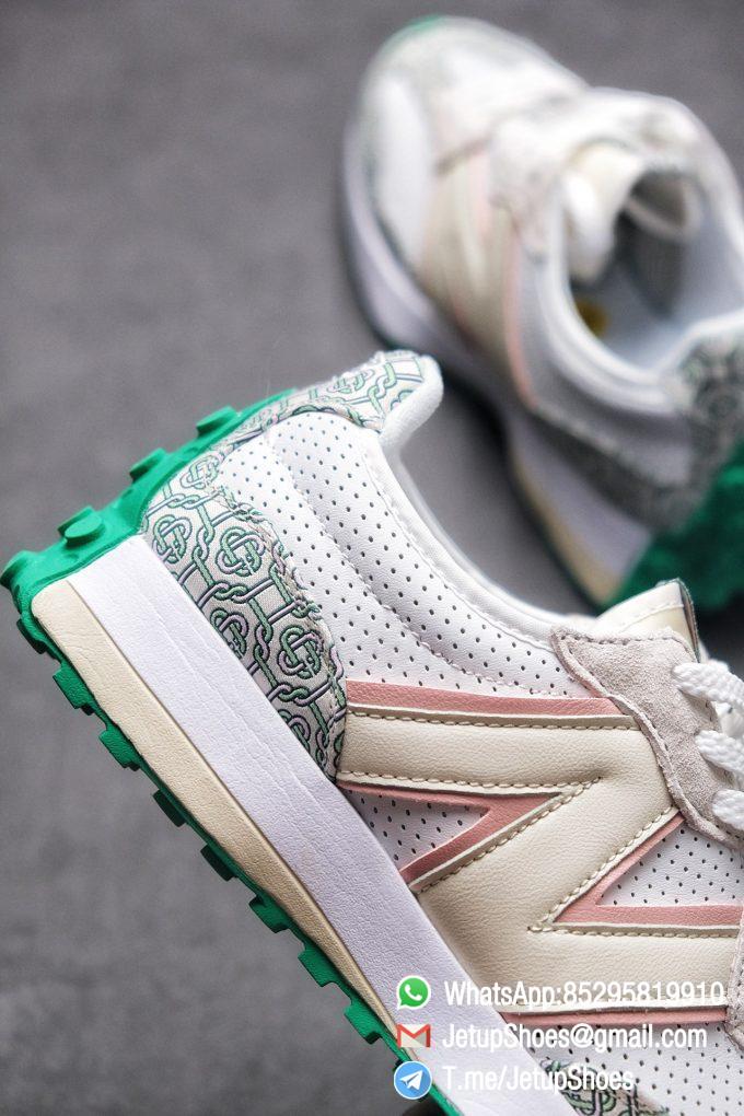 Replica Sneakers New Balance 327 Casablanca x 327 Munsell White Green Retro Running Shoes SKU MS327CAB Best RepSneakers 07