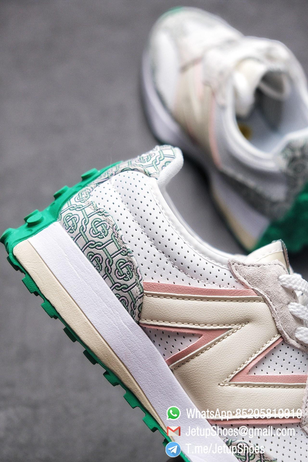 Replica Sneakers New Balance 327 Casablanca x 327 Munsell White Green Retro Running Shoes SKU MS327CAB Best RepSneakers 07