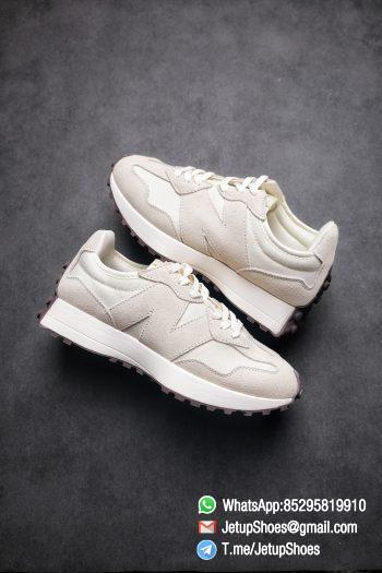 Replica Sneakers New Balance 327 Noritake x 327 Light Grey White Mesh Quarter Suede Upper Retro Running Shoes SKU WS327FB 01