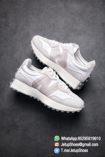 Replica Sneakers New Balance 327 Noritake x 327 Light Grey White Retro Running Shoes SKU MS327NW1 Best RepSneakers 01