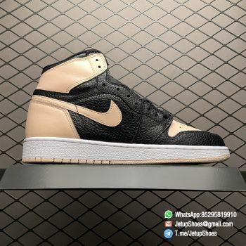 Air Jordan 1 Retro High Black Crimson Tint Two Tone Design with Pink Black Top Clone Women Sneakers 02