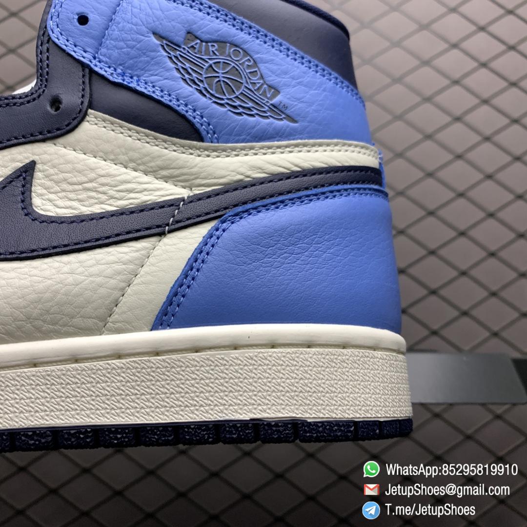 Air Jordan 1 Retro High OG Obsidian UNC SKU 555088 140 Color block Palette leather upper Best Replica Snkrs 04