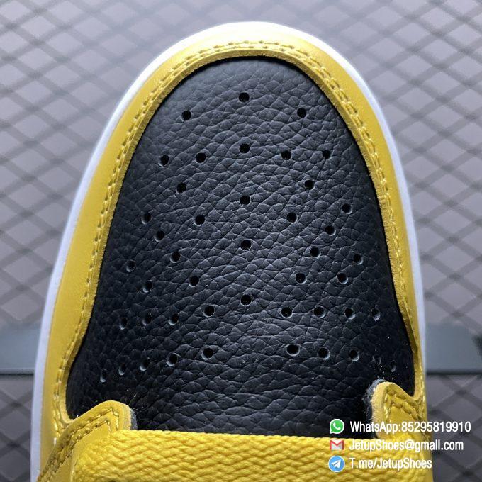 Air Jordan 1 Retro High Pollen SKU 555088 701 Yellow Overlays Atop a Black Leather Base Top Fake Sneakers 05