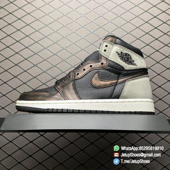 Best Replica Air Jordan 1 Retro High Light Army Rust Shadow Patina Distressed Bronze Finish Black Tumbled Leather Upper 01