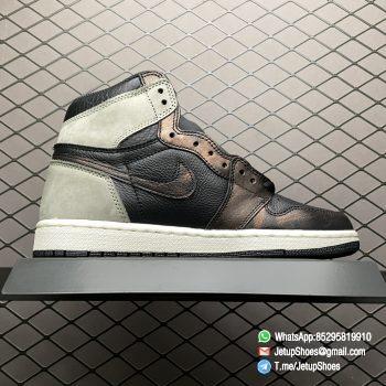 Best Replica Air Jordan 1 Retro High Light Army Rust Shadow Patina Distressed Bronze Finish Black Tumbled Leather Upper 02