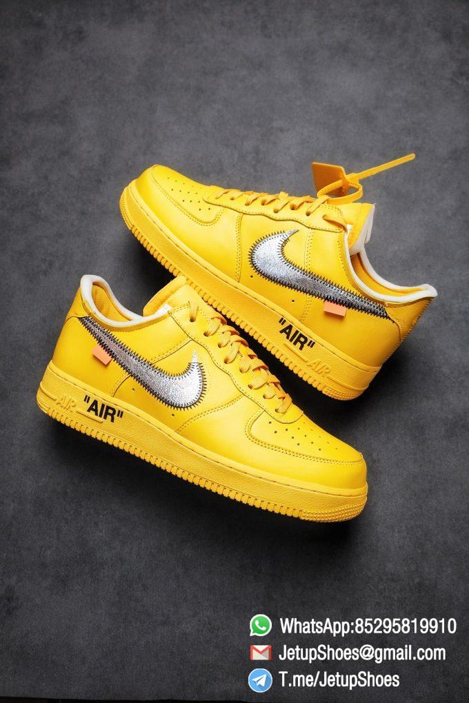 Best Replica Sneakers Off White x Air Force 1 Low University Gold SKU DD1876 700 Top Quality Basketball Shoes 01 1