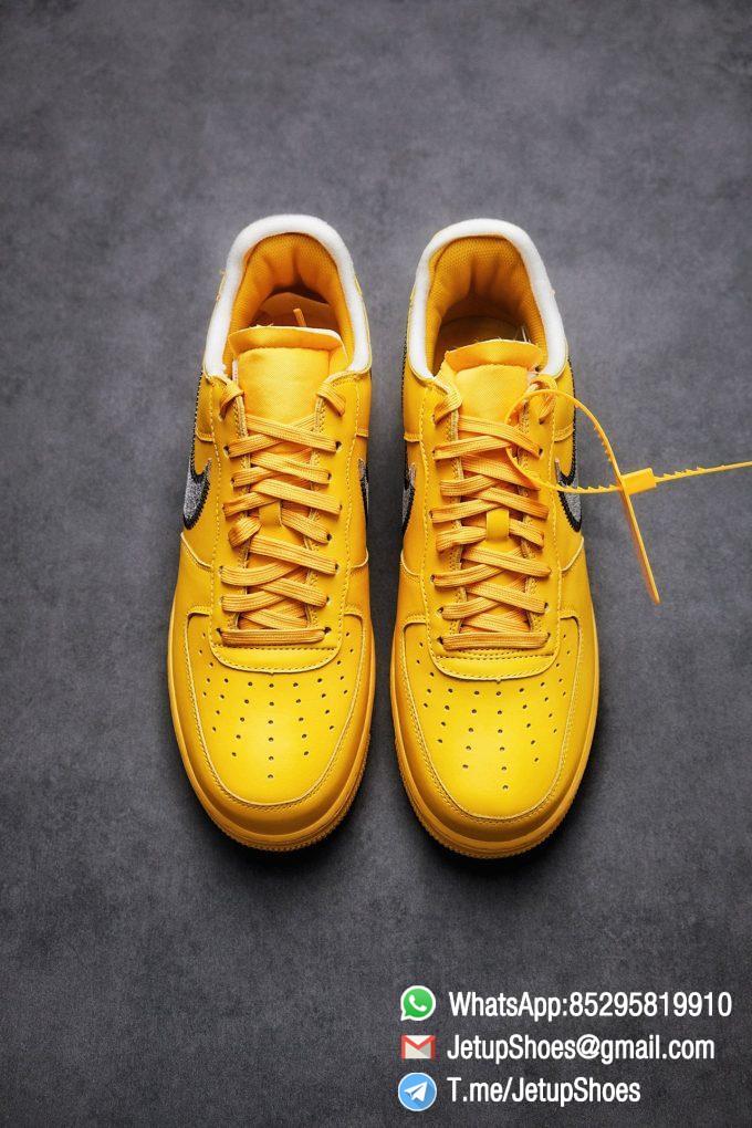 Best Replica Sneakers Off White x Air Force 1 Low University Gold SKU DD1876 700 Top Quality Basketball Shoes 02