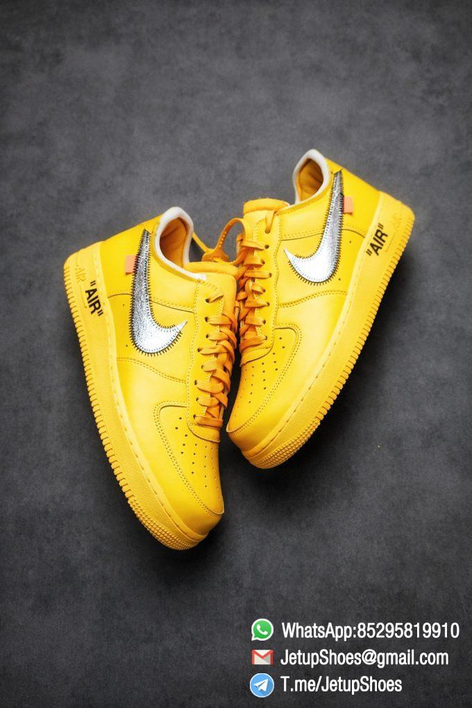 Best Replica Sneakers Off White x Air Force 1 Low University Gold SKU DD1876 700 Top Quality Basketball Shoes 03