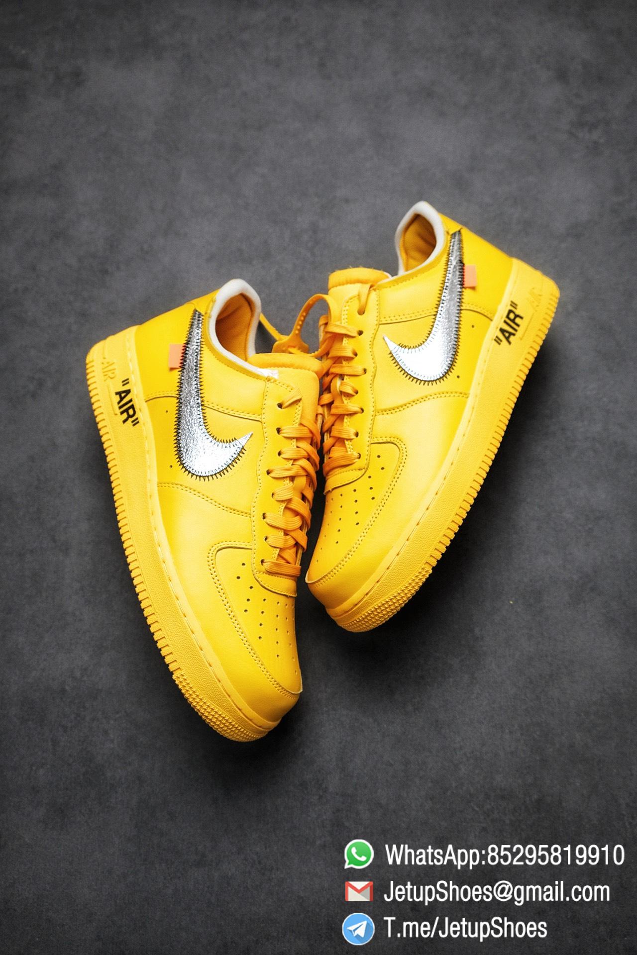 Best Replica Sneakers Off White x Air Force 1 Low University Gold SKU DD1876 700 Top Quality Basketball Shoes 03