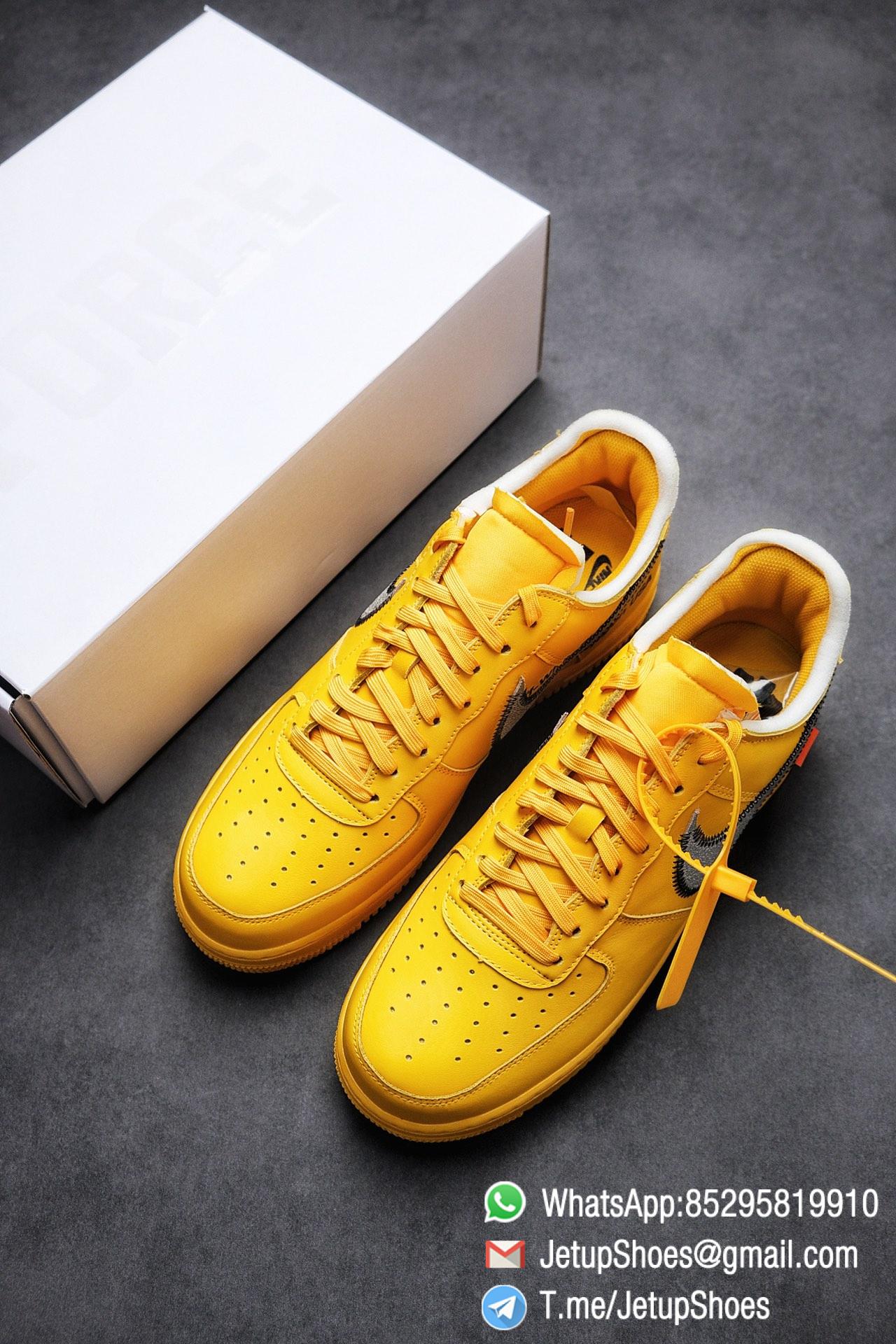 Best Replica Sneakers Off White x Air Force 1 Low University Gold SKU DD1876 700 Top Quality Basketball Shoes 04