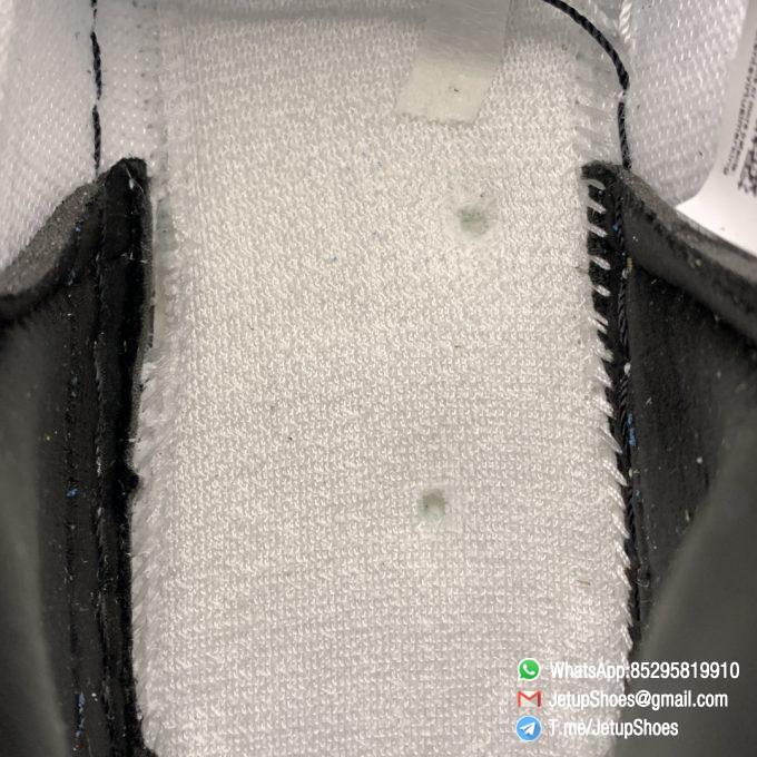 Best Replica Sneakers Wmns Air Jordan 1 Retro High OG Silver Toe Black Forefoot Overlays Shiny Metallic Silver Finish Toe Box 09