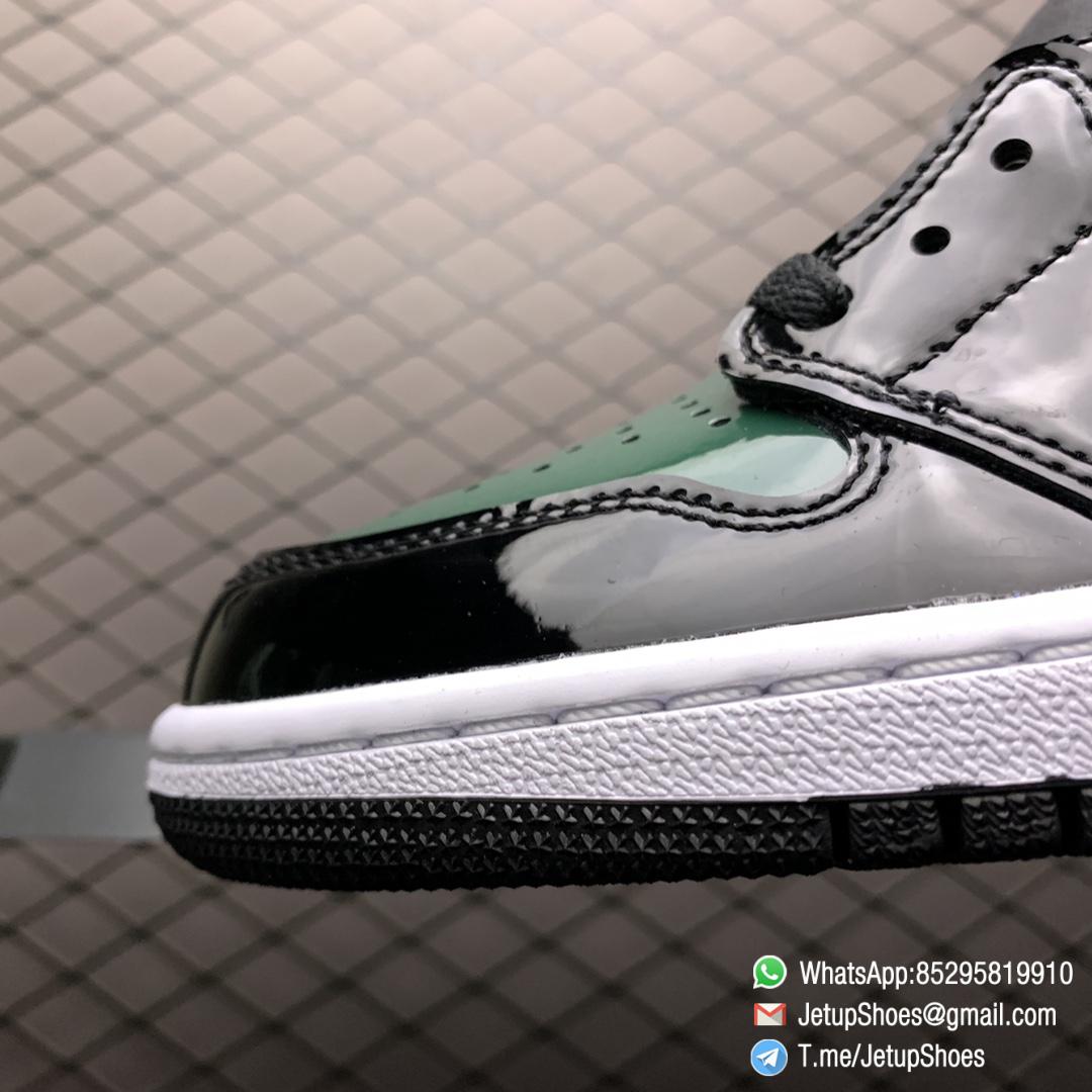 SoleFly x Air Jordan 1 Retro High OG Art Basel Friends Family AV3905 038 Black Leather upper Green Leather Overlays 03 SoleFly x Air Jordan 1 Retro High OG Art Basel Friends Family AV3905 038 Black Leather upper Green Leather Overlays 03