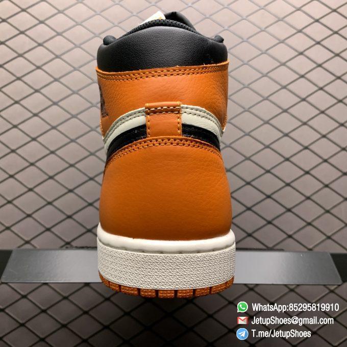 Air Jordan 1 Retro High OG Shattered Backboard SKU 555088 005 Black Laces Orange Toe Box Top Quality RepSneakers 06