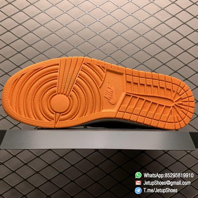 Air Jordan 1 Retro High OG Shattered Backboard SKU 555088 005 Black Laces Orange Toe Box Top Quality RepSneakers 07