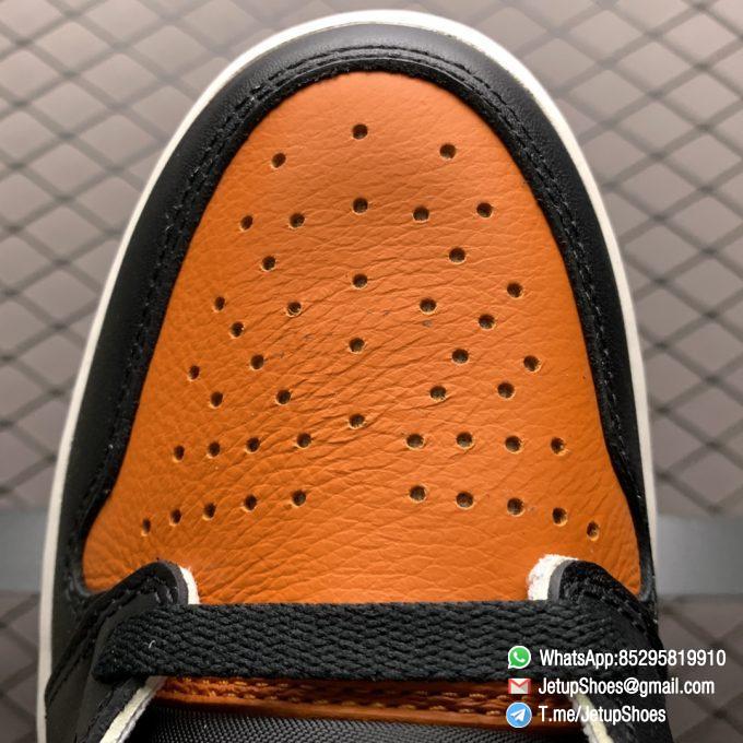Air Jordan 1 Retro High OG Shattered Backboard SKU 555088 005 Black Laces Orange Toe Box Top Quality RepSneakers 08