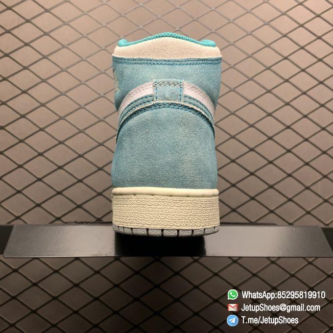 Best Replica Sneakers Air Jordan 1S Retro High OG GS Turbo Green SKU 575441 311 White and Teal Leather Upper 04