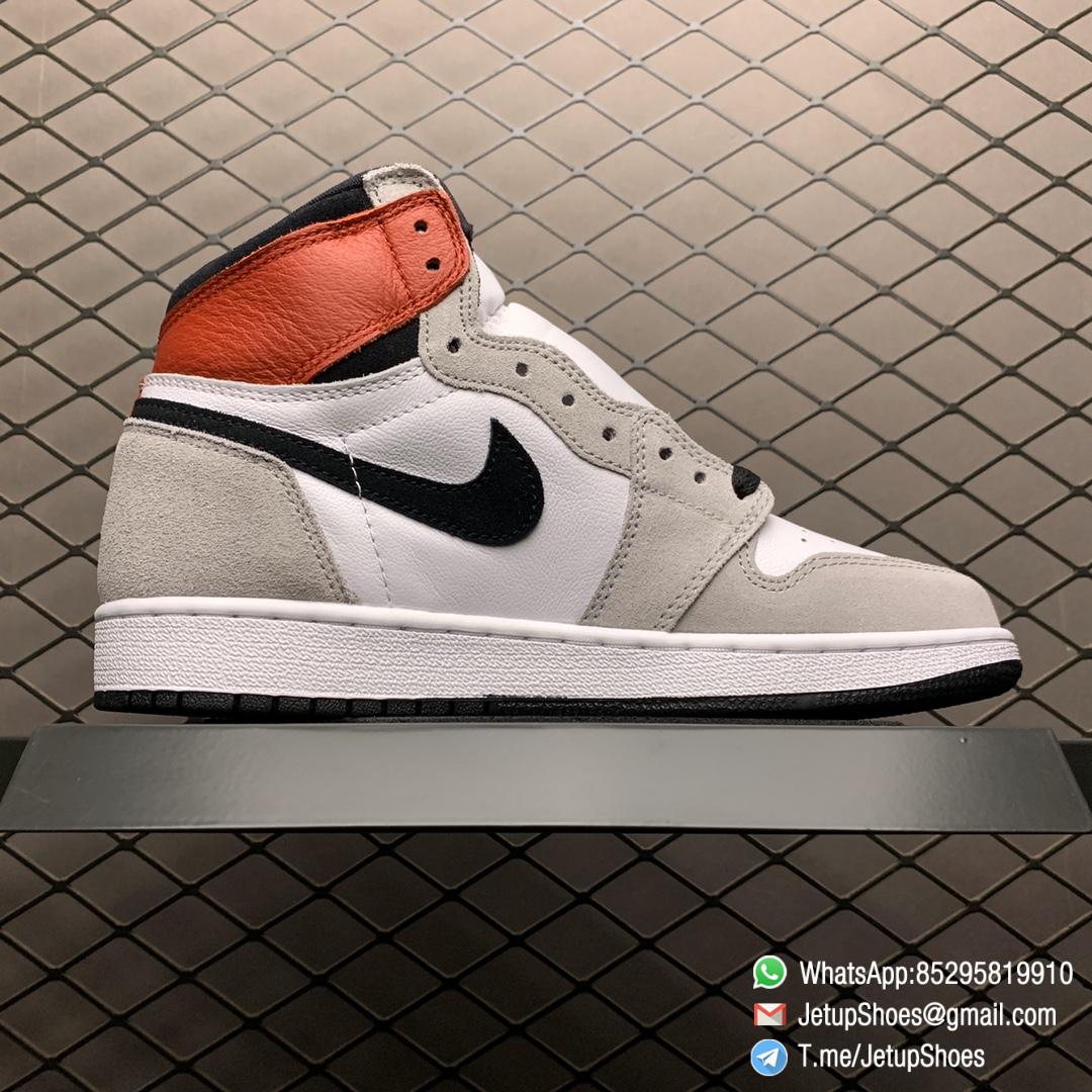 Jordan 1 Retro High OG Smoke Grey SKU 555088 126 Varsity Red Ankle Flap Neutral Tones Upper Grey Suede Overlays 02 Jordan 1 Retro High OG Smoke Grey SKU 555088 126 Varsity Red Ankle Flap Neutral Tones Upper Grey Suede Overlays 02