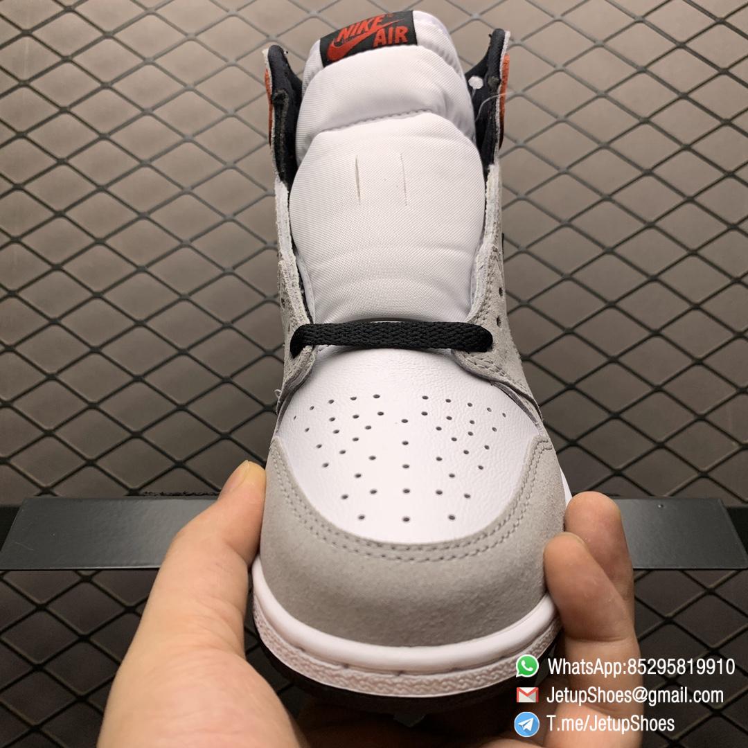 Jordan 1 Retro High OG Smoke Grey SKU 555088 126 Varsity Red Ankle Flap Neutral Tones Upper Grey Suede Overlays 03 Jordan 1 Retro High OG Smoke Grey SKU 555088 126 Varsity Red Ankle Flap Neutral Tones Upper Grey Suede Overlays 03