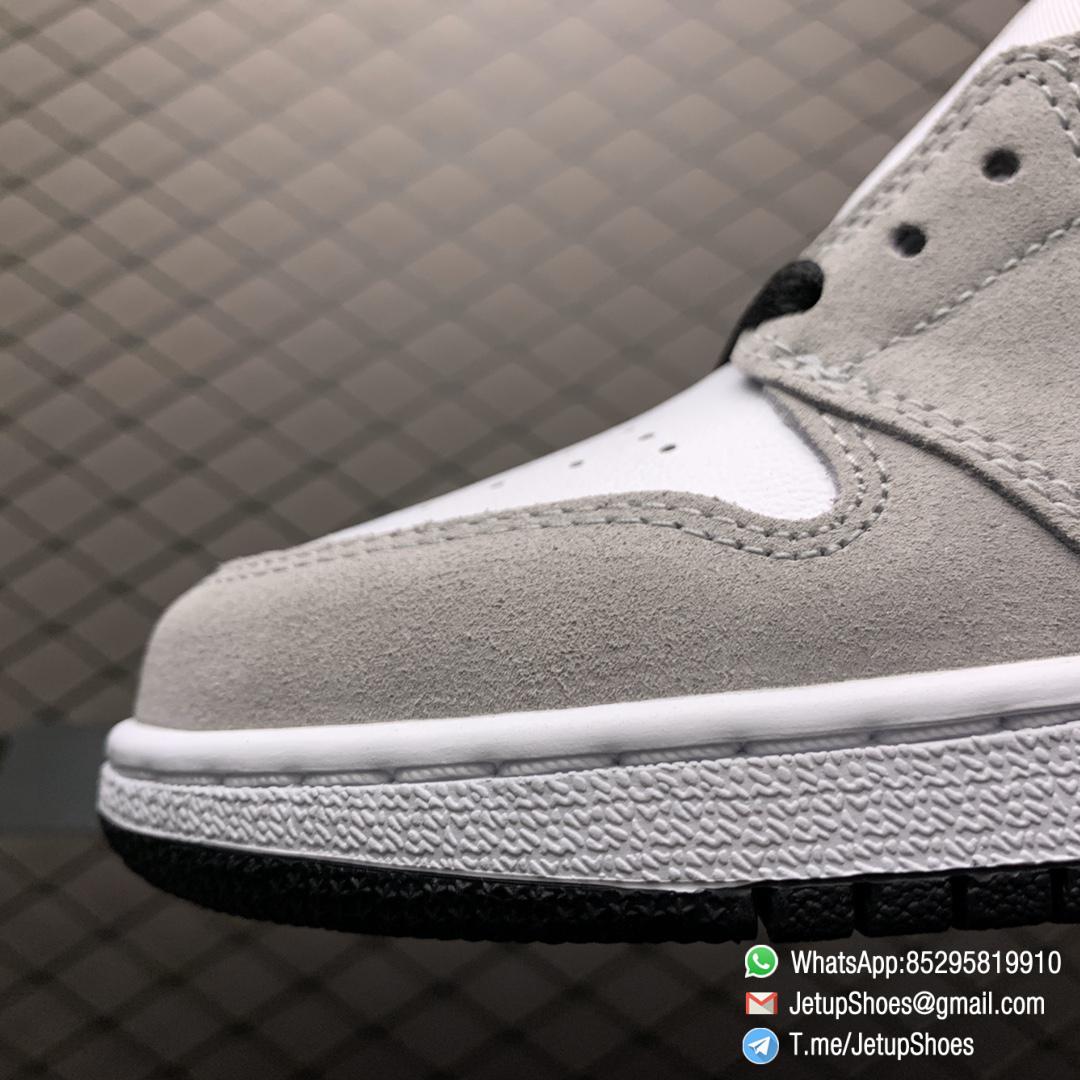 Jordan 1 Retro High OG Smoke Grey SKU 555088 126 Varsity Red Ankle Flap Neutral Tones Upper Grey Suede Overlays 07 Jordan 1 Retro High OG Smoke Grey SKU 555088 126 Varsity Red Ankle Flap Neutral Tones Upper Grey Suede Overlays 07