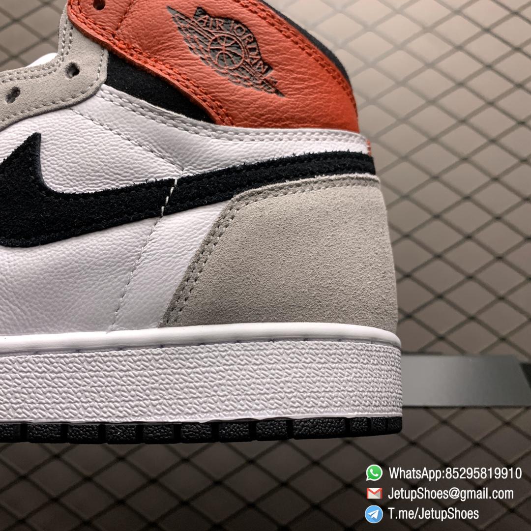Jordan 1 Retro High OG Smoke Grey SKU 555088 126 Varsity Red Ankle Flap Neutral Tones Upper Grey Suede Overlays 08 Jordan 1 Retro High OG Smoke Grey SKU 555088 126 Varsity Red Ankle Flap Neutral Tones Upper Grey Suede Overlays 08
