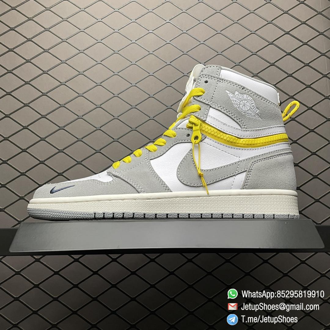 RepSneakers Air Jordan 1 High Switch Light Smoke Grey Zipper Upper Design SKU CW6576 100 Top Replica Sneakers Store 01