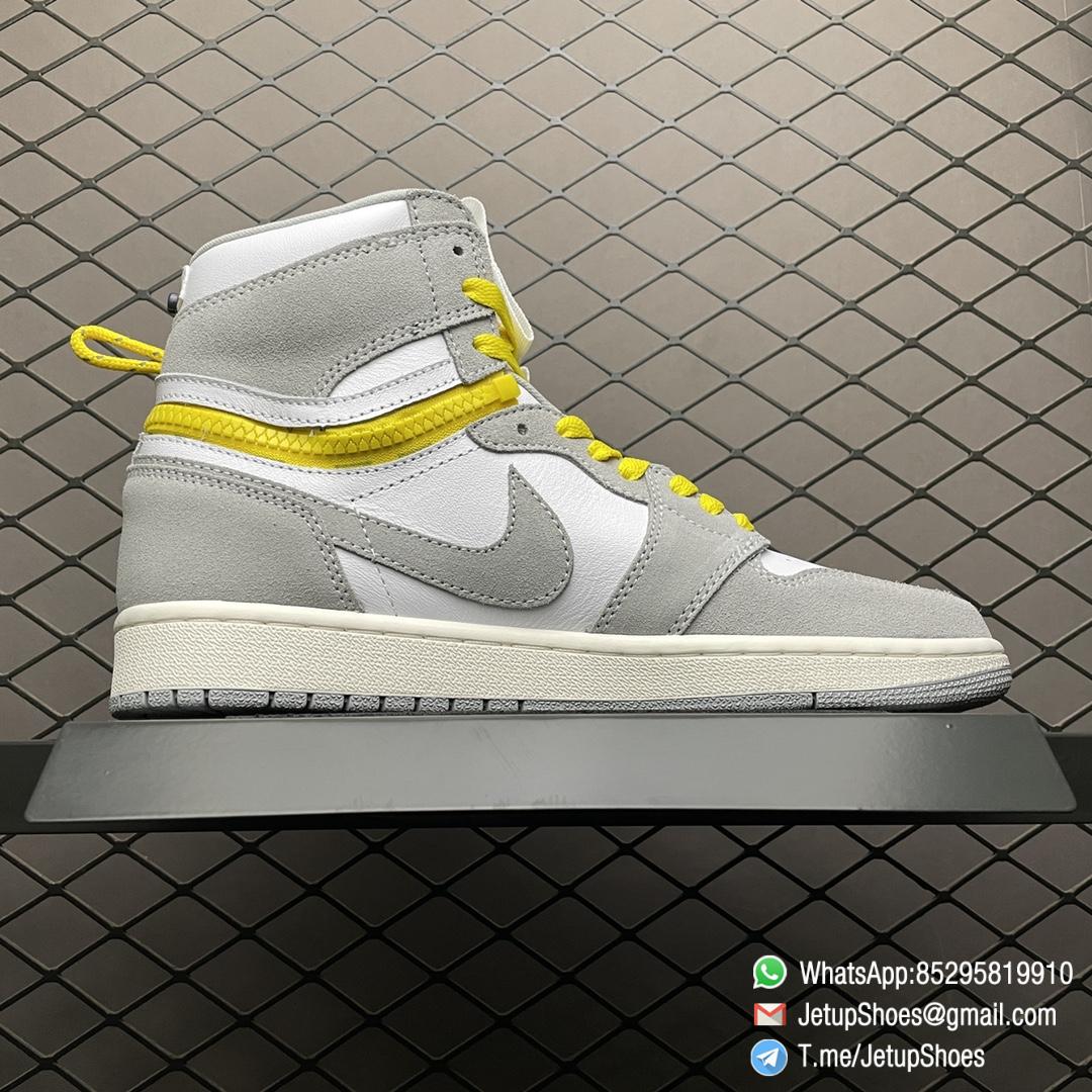 RepSneakers Air Jordan 1 High Switch Light Smoke Grey Zipper Upper Design SKU CW6576 100 Top Replica Sneakers Store 02