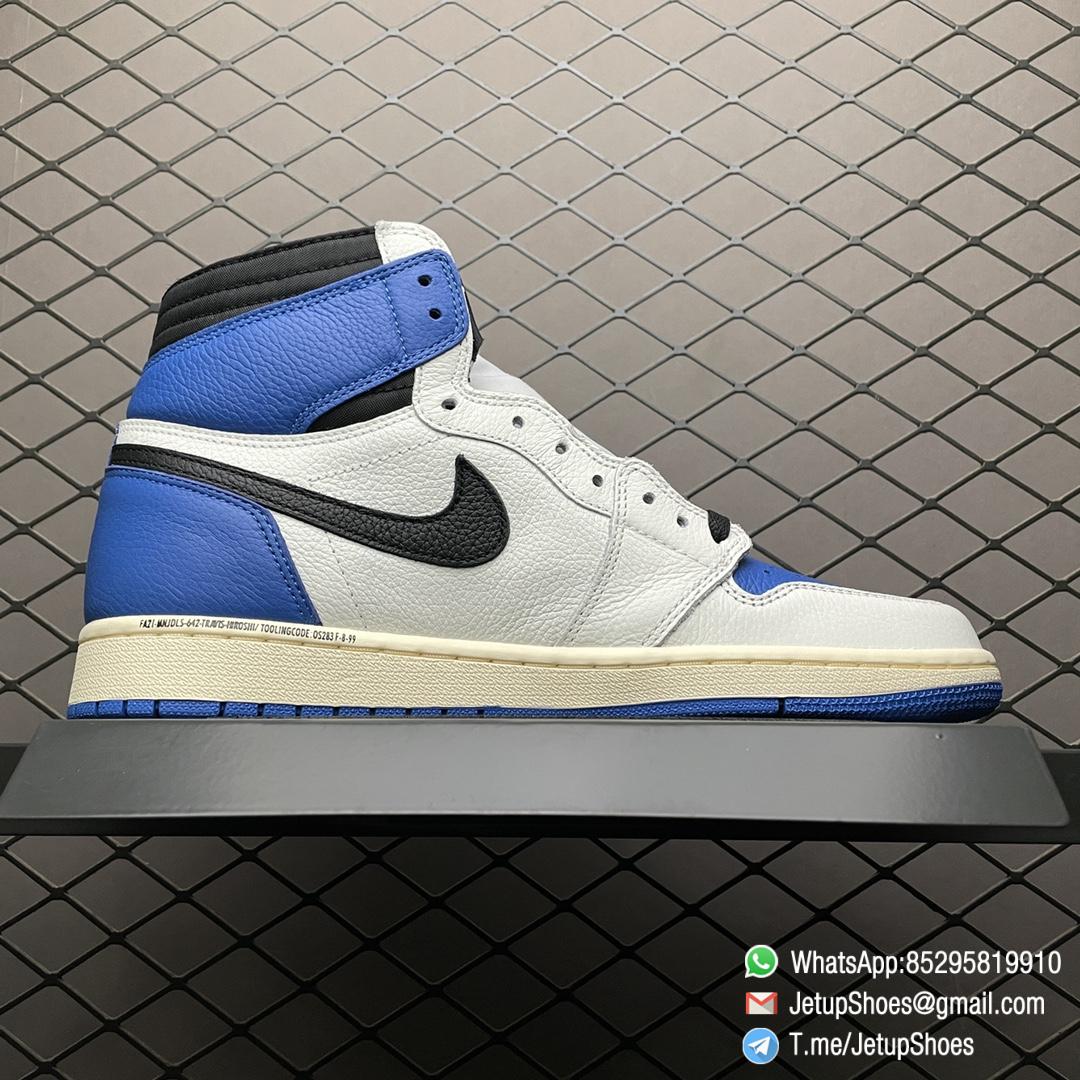 Top Fake Sneakers Fragment Design x Travis Scott x Air Jordan 1 Retro High SKU DH3227 105 Signature Inverted Swoosh 02