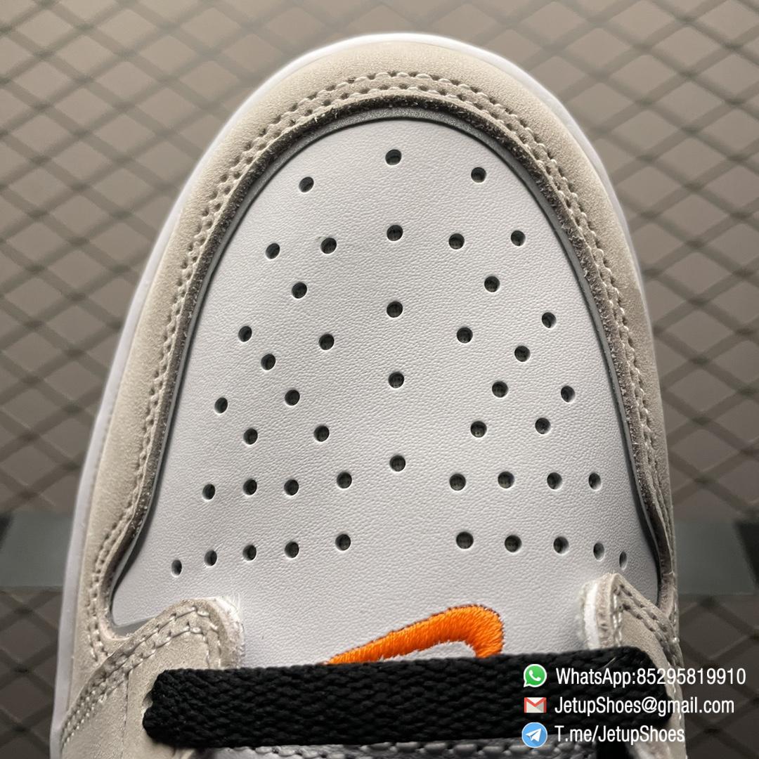 Best Replica Air Jordan 1 Retro High OG Prototype White Base Tan Nubuck Grey and Black leather Overlays Blue Collar Orange Mini Swoosh SKU DC6515 100 08 Best Replica Air Jordan 1 Retro High OG Prototype White Base Tan Nubuck Grey and Black leather Overlays Blue Collar Orange Mini Swoosh SKU DC6515 100 08