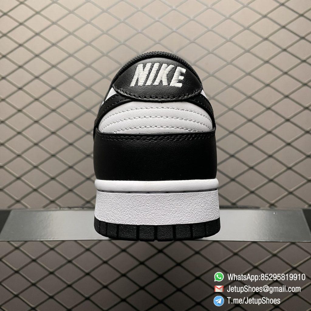 Best Replica Shoes Nike Dunk Low âBlack Whiteâ White Leather Base Upper Black Overlays Around