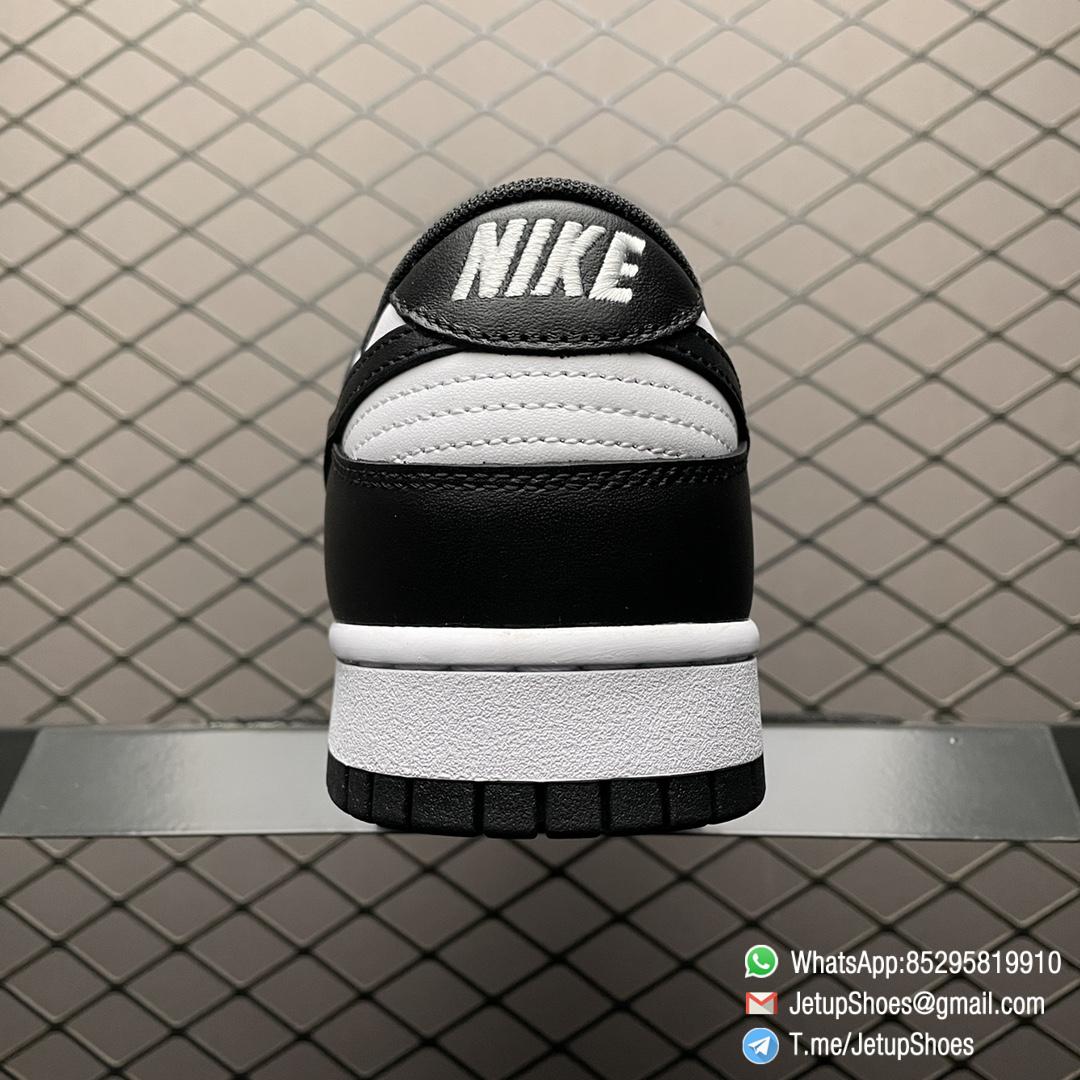 Best Replica Shoes Nike Dunk Low Black White White Leather Base Upper Black Overlays Around Toe and Heel SKU DD1391 100 04