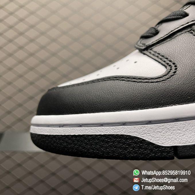 Best Replica Shoes Nike Dunk Low Black White White Leather Base Upper Black Overlays Around Toe and Heel SKU DD1391 100 06