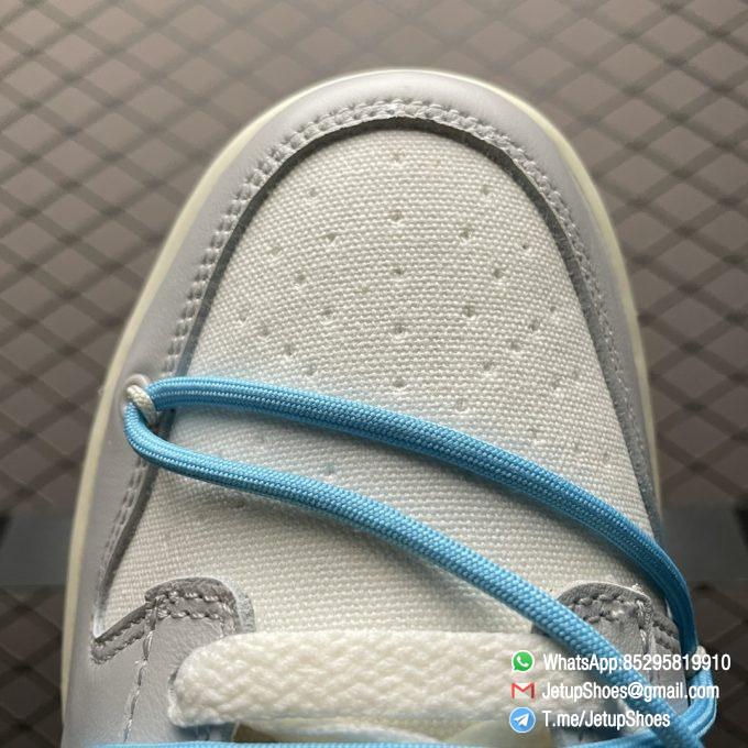 Best Replica Sneakers Nike Dunk Off White x Dunk Low Lot 02 of 50 Blue Lace White Leather Upper Grey Canvas Overlays 2 of 50 Badge SKU DM1602 115 05