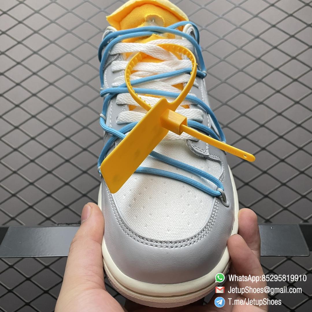 Best Replica Sneakers Nike Dunk Off White x Dunk Low Lot 02 of 50 Blue Lace White Leather Upper Grey Canvas Overlays 2 of 50 Badge SKU DM1602 115 06 Best Replica Sneakers Nike Dunk Off White x Dunk Low Lot 02 of 50 Blue Lace White Leather Upper Grey Canvas Overlays 2 of 50 Badge SKU DM1602 115 06