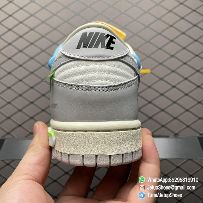 Best Replica Sneakers Nike Dunk Off White x Dunk Low Lot 02 of 50 Blue Lace White Leather Upper Grey Canvas Overlays 2 of 50 Badge SKU DM1602 115 07