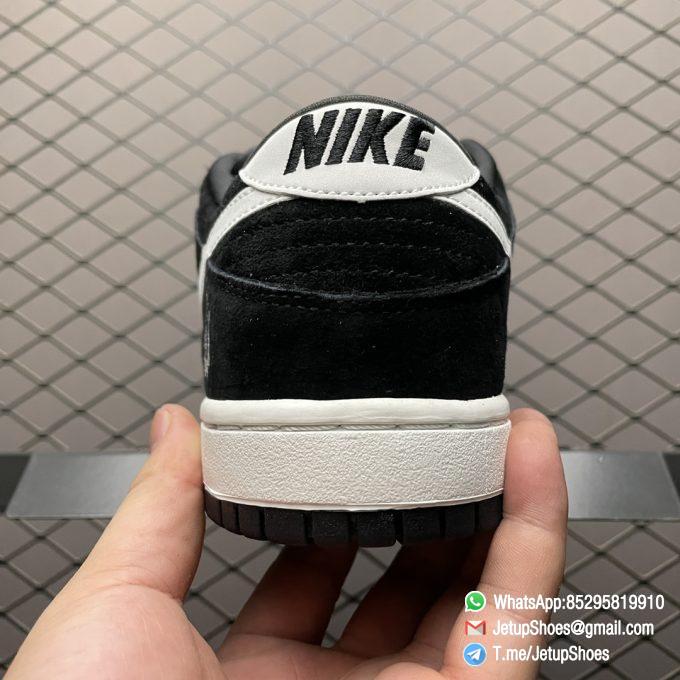 Best Replica Sneakers Nike Dunk SB Dunk Low Pro SB Weiger Black Suede Upper White Swoosh White Heel Patch White Embroidered W Logo SKU 304292 014 02