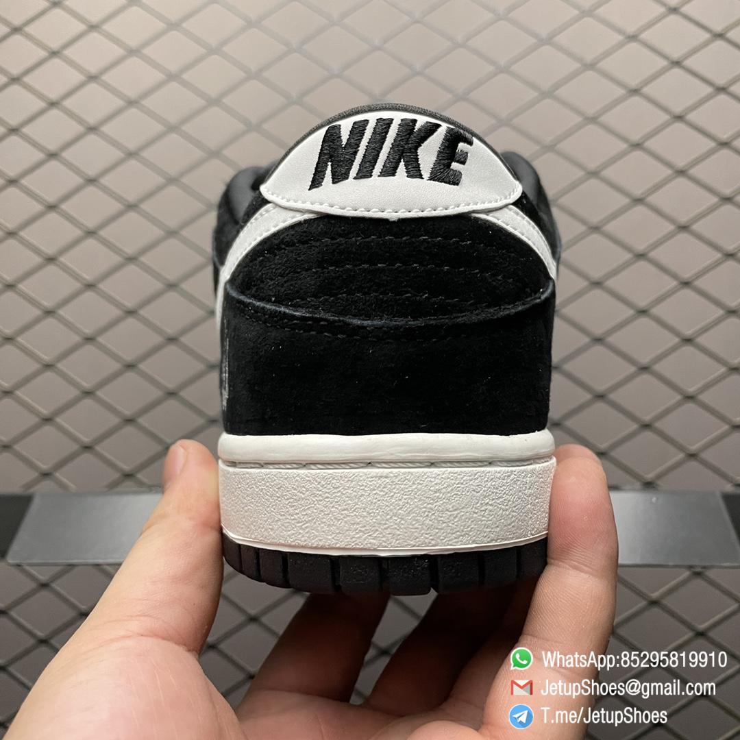 Best Replica Sneakers Nike Dunk SB Dunk Low Pro SB Weiger Black Suede Upper White Swoosh White Heel Patch White Embroidered W Logo SKU 304292 014 02