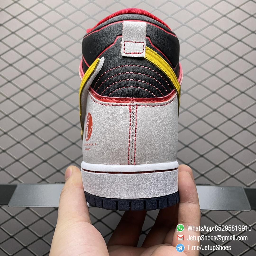 RepSneakers Gundam x Dunk High SB Project Unicorn RX 0 Mecha based Sci Fi Design White Upper Tonal Overlays Red Trim and Stitching Outlined Red Unicorn Emblem Stamp SKU DH7717 100 04 RepSneakers Gundam x Dunk High SB Project Unicorn RX 0 Mecha based Sci Fi Design White Upper Tonal Overlays Red Trim and Stitching Outlined Red Unicorn Emblem Stamp SKU DH7717 100 04