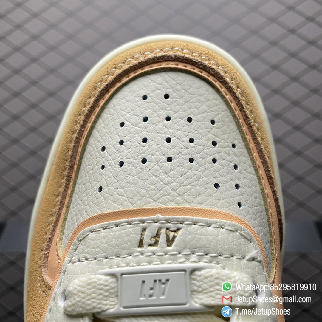 RepSneakers Nike Wmns Air Force 1 Shadow Sisterhood Cashmere Orange Leather Uppers and Lacestays Coral Suede smooth overlays Gold Pendant SISTER SKU DM8157 700 08