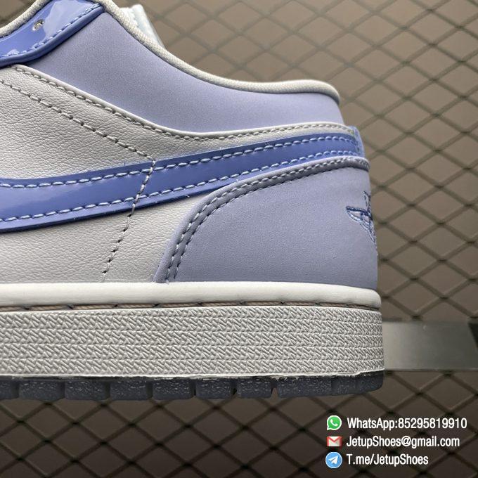 RepSnkrs Air Jordan 1 Low SE Mighty Swooshers White Light purple Blue Upper Hypnotic Eyes Visible Through The Semi translucent Playful Imagery Icy Tread Outsole SKU DM5442 040 07