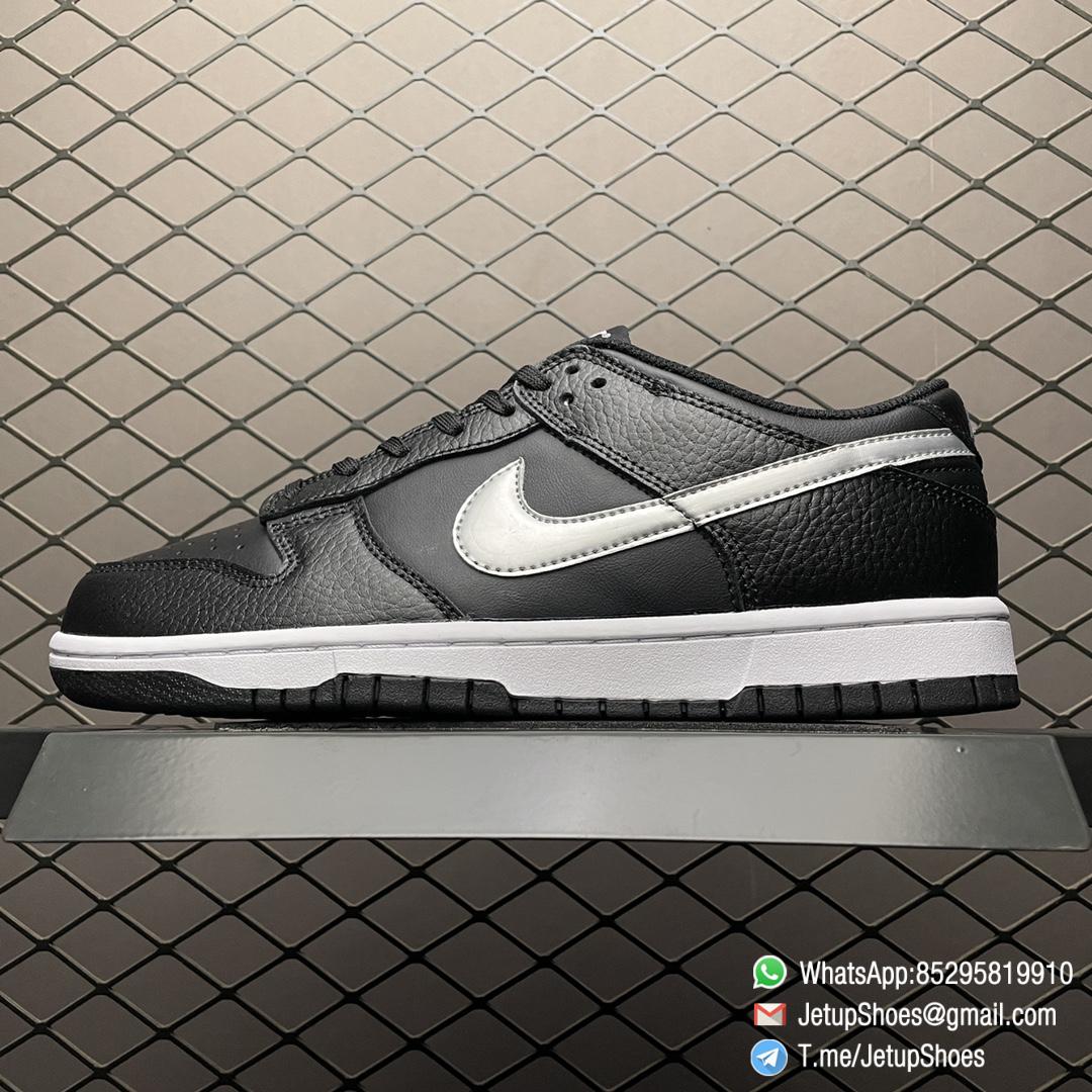 Replica Shoes NBA x NK Dunk Low Black Silver for Celebrates NBAs 75th Anniversary Black Upper Smooth Leather Base Tumbled Leather overlays SKU DC9560 001 01 Replica Shoes NBA x NK Dunk Low Black Silver for Celebrates NBAs 75th Anniversary Black Upper Smooth Leather Base Tumbled Leather overlays SKU DC9560 001 01