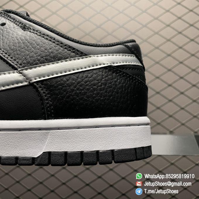 Replica Shoes NBA x NK Dunk Low Black Silver for Celebrates NBAs 75th Anniversary Black Upper Smooth Leather Base Tumbled Leather overlays SKU DC9560 001 07