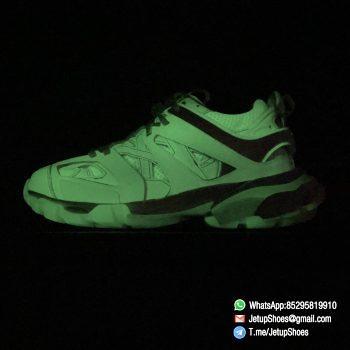 Replica Sneakers Balenciaga Mens Track Sneaker In White Mesh and Nylon Upper Glow In The Dark Effect Track Embossed Heel BB Embossed Outsole SKU 542023W3CR19000 08
