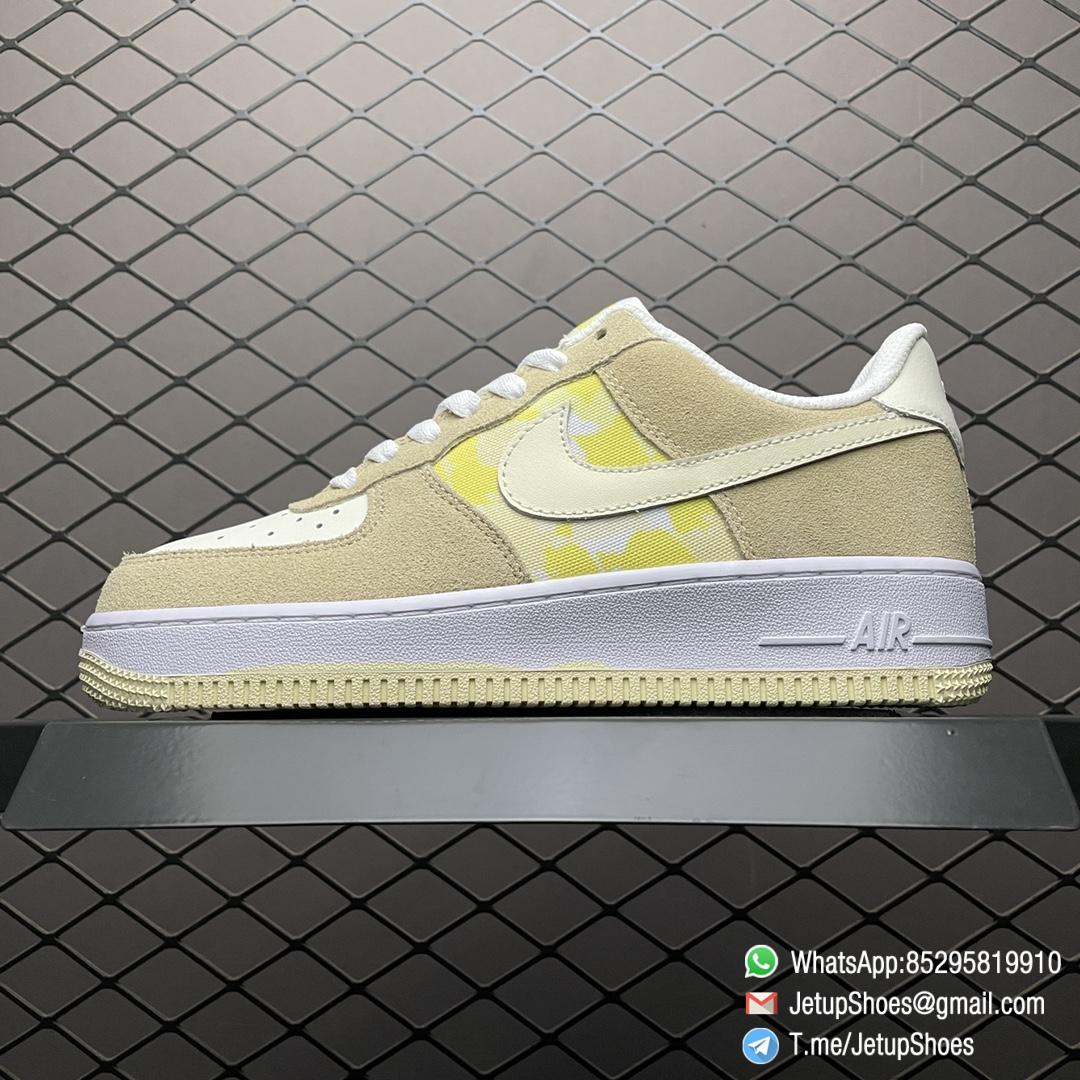 Replica Sneakers Nike Air Force 1 Low Lemon Drop Tan Suede Overlays Lemon Blossom Flower Heels White AF1 Midsole Beige Rubber Outsole SKU DM9476 700 01 Replica Sneakers Nike Air Force 1 Low Lemon Drop Tan Suede Overlays Lemon Blossom Flower Heels White AF1 Midsole Beige Rubber Outsole SKU DM9476 700 01