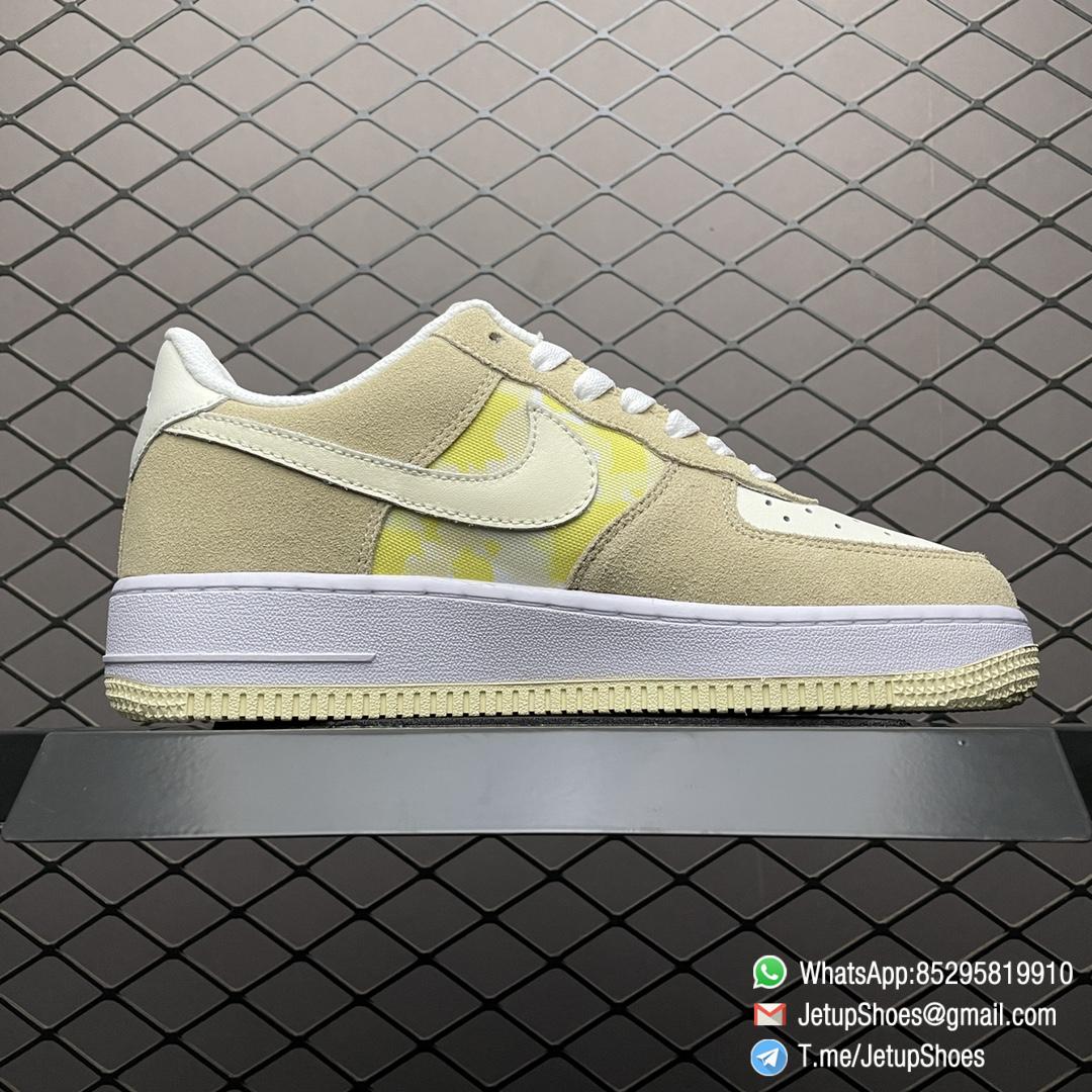 Replica Sneakers Nike Air Force 1 Low Lemon Drop Tan Suede Overlays Lemon Blossom Flower Heels White AF1 Midsole Beige Rubber Outsole SKU DM9476 700 02 Replica Sneakers Nike Air Force 1 Low Lemon Drop Tan Suede Overlays Lemon Blossom Flower Heels White AF1 Midsole Beige Rubber Outsole SKU DM9476 700 02